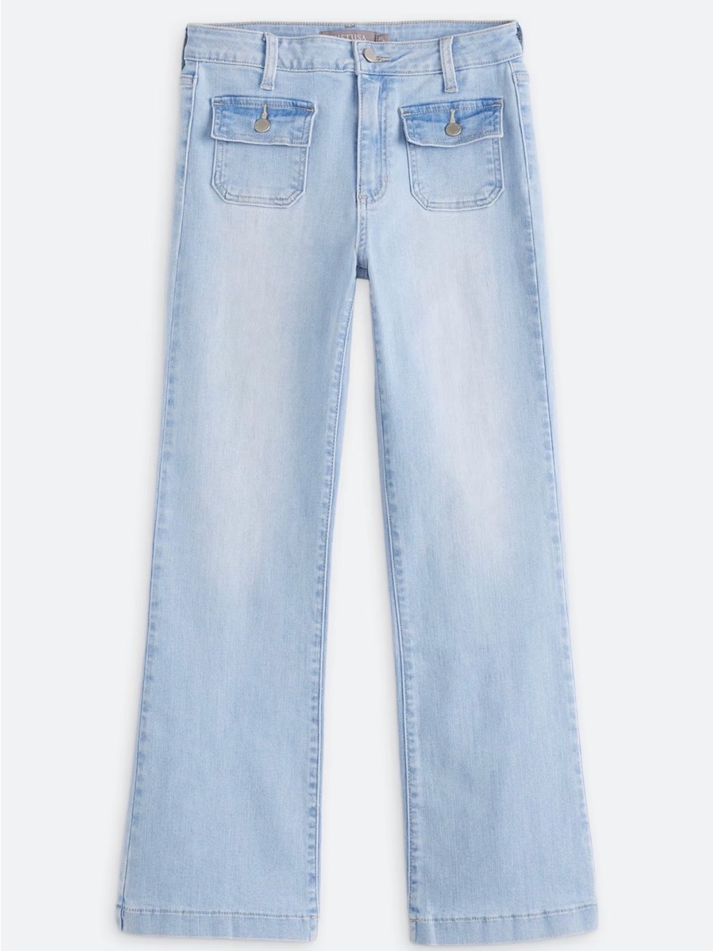Just USA Light Wash Bootcut Jeans with Front Flap Pockets Size 31/12